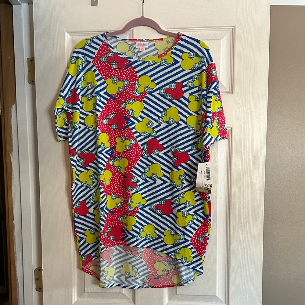 LulaRoe Disney Mickey Mouse LuLaRoe Colorful Short Sleeve Top
